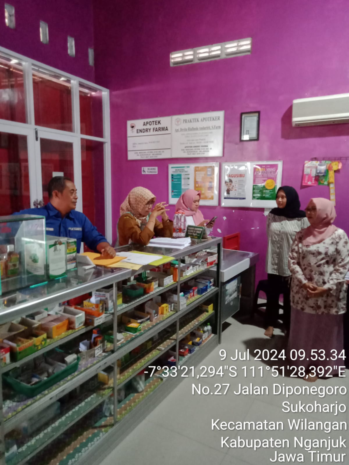 visitasi apotik desa wakung wilangan